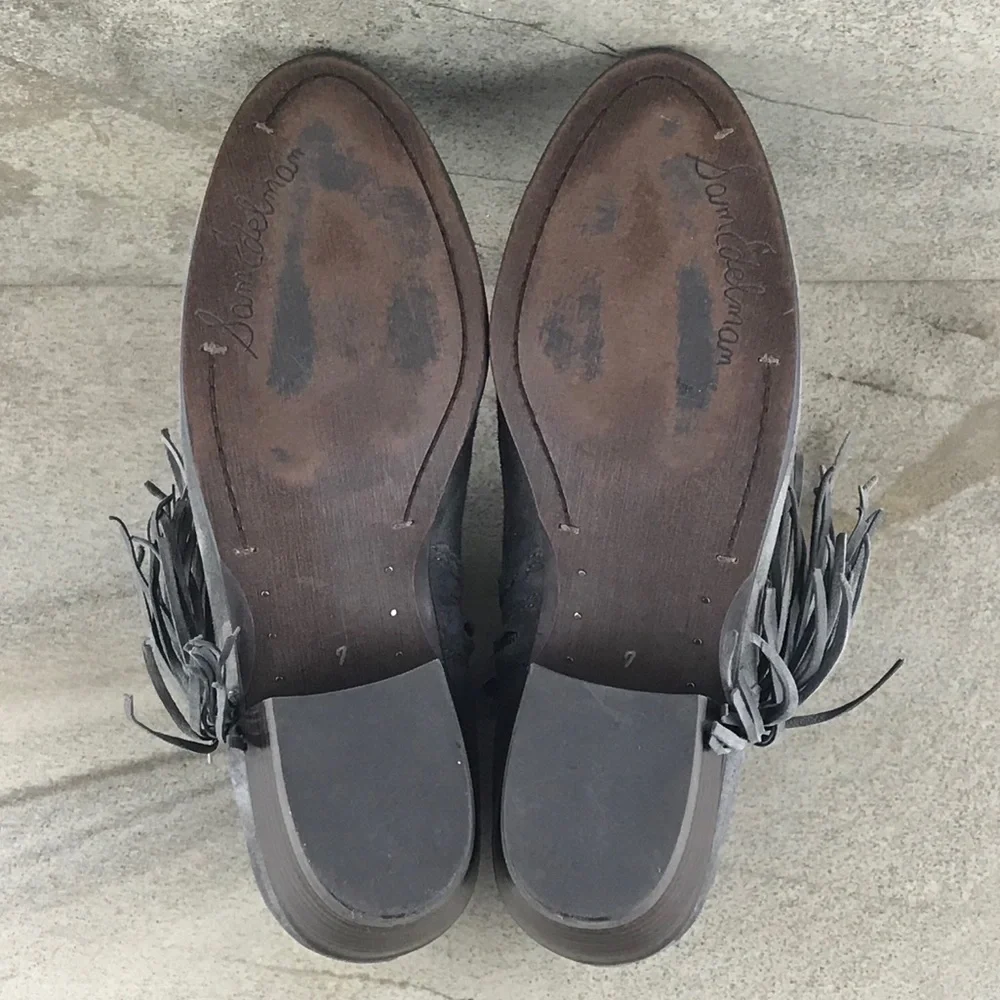 Sam Edelman Paige Suede Booties Size 7 Gray EUC